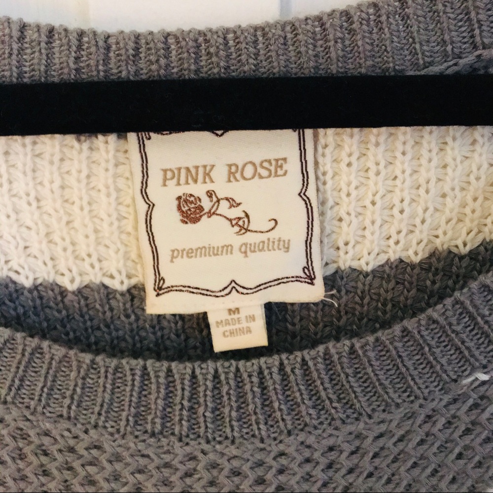 Striped knit short sleeve sweater - Picture 3 of 3